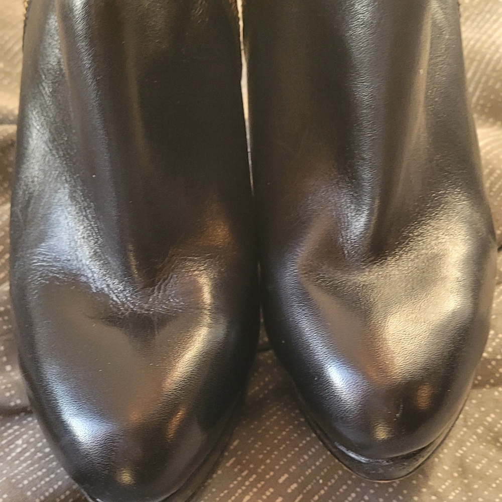 Michael Kors Black Leather & Python York Ankle Bo… - image 4